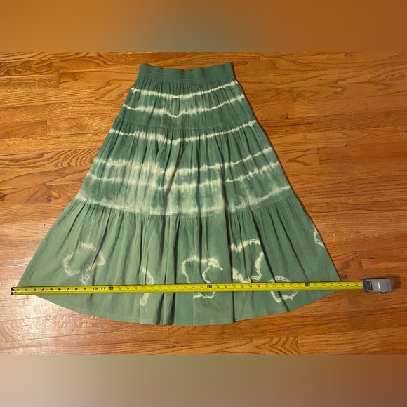 Vintage 3 Tiered Tie Dyed Midi Skirt - Picture 2 of 5